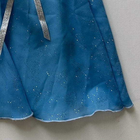 Figure Skating Dress - Blue Empire Waist Velvet/Chiffon- Size 4-5T - Picture 8 of 8